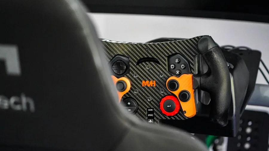 racing game controllers display