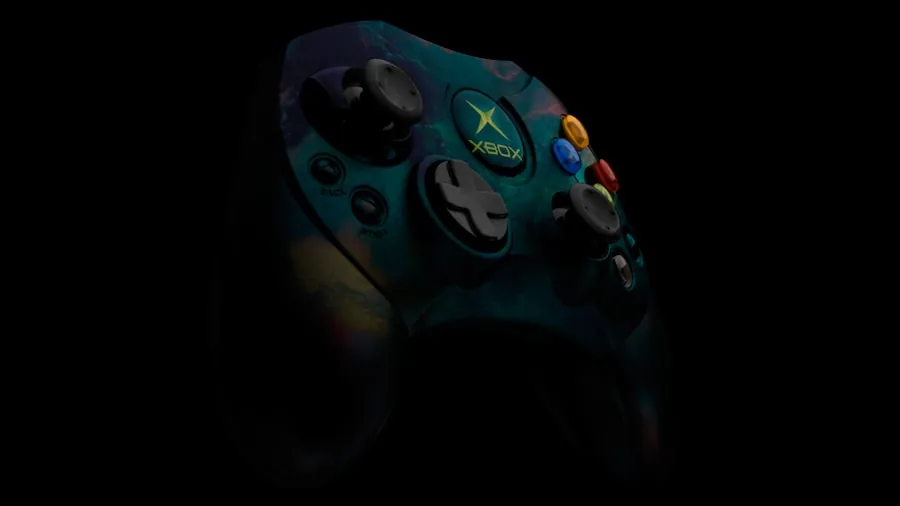 retro xbox gaming setup