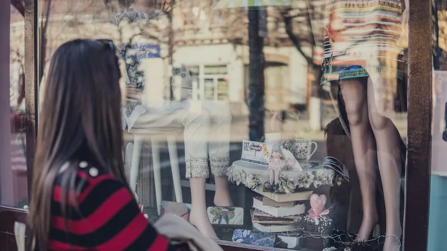 shopper waiting in store