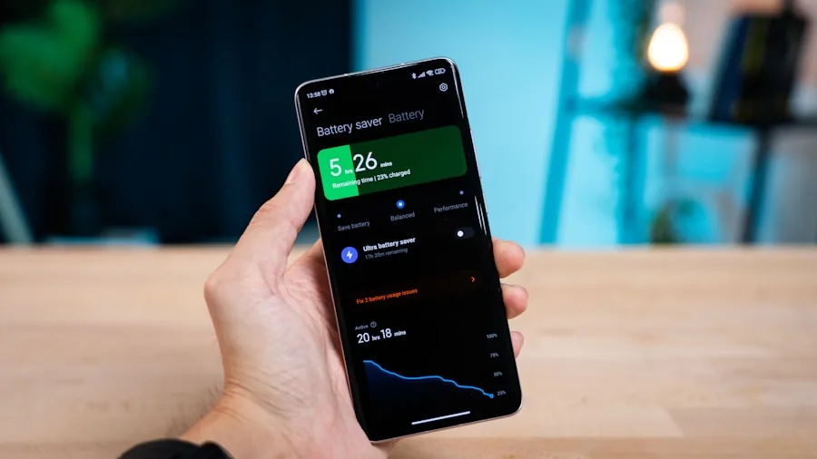 smartphone battery and performance settings