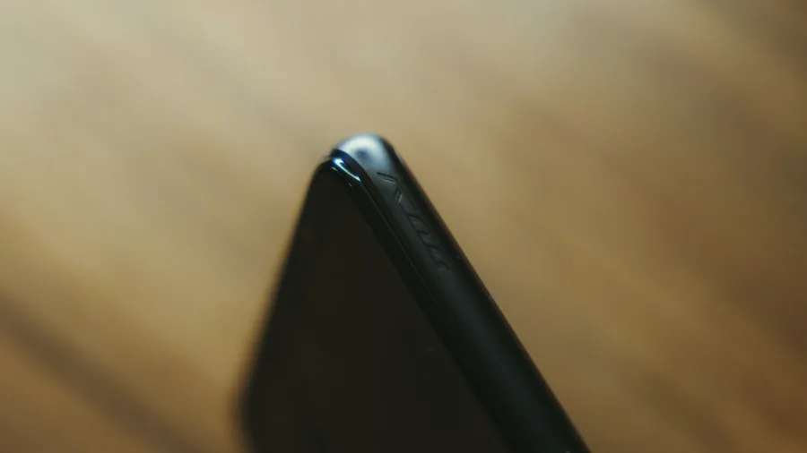 smartphone black finish detail