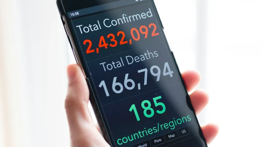 smartphone displaying health metrics dashboard