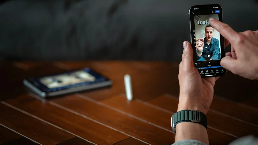 smartphone hands-free video call tabletop