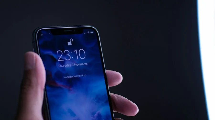 smartphone screen display close-up