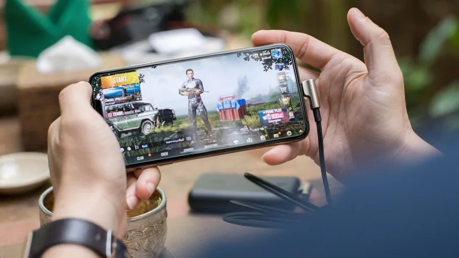 smartphone with gaming accessories
