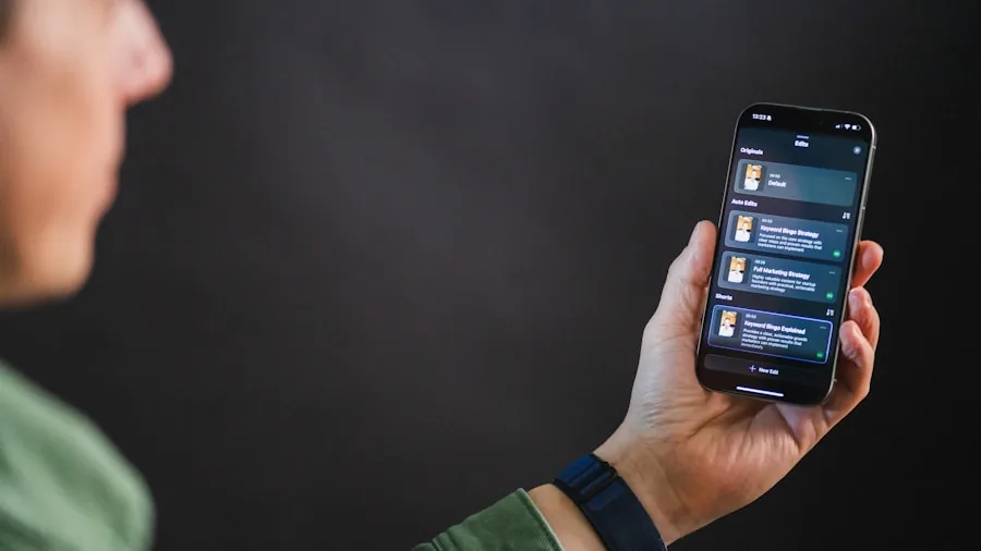 smartphone with visual intelligence app open