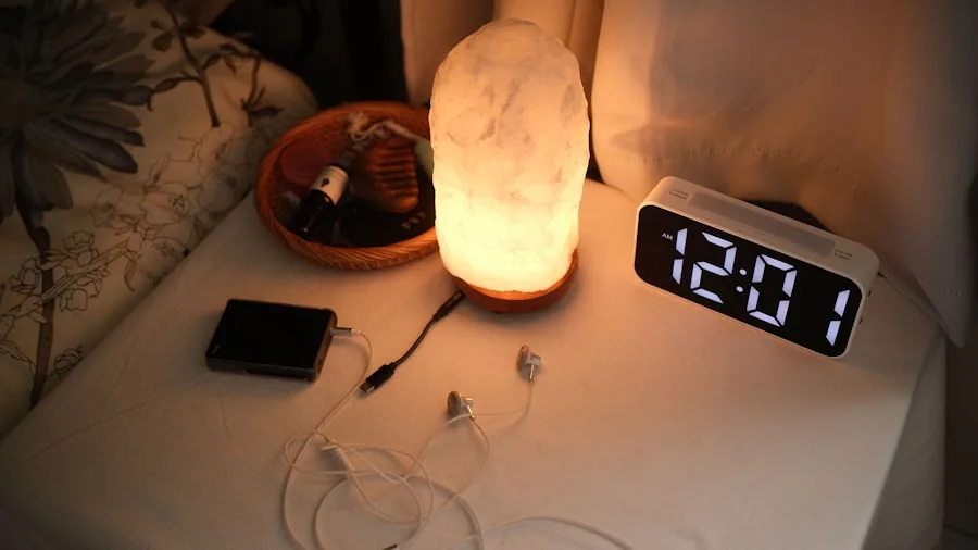 smartwatch charging on nightstand