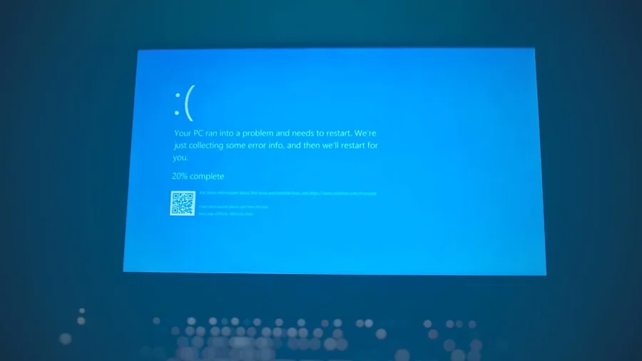software update installation progress screen