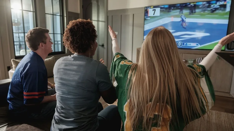 sports viewing gaming display setup