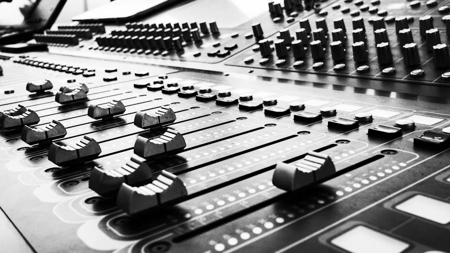 studio audio equipment professional setup