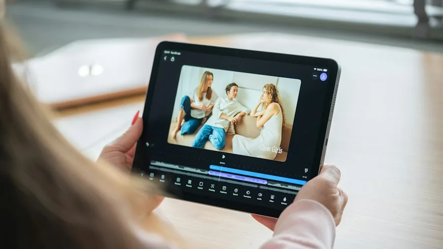 tablet showing drama series cast