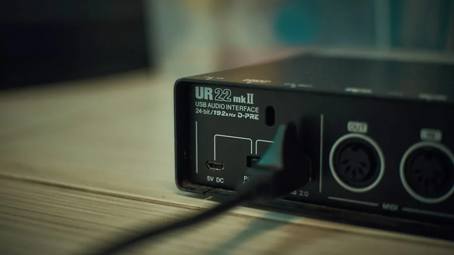 USB-C connector close up detail