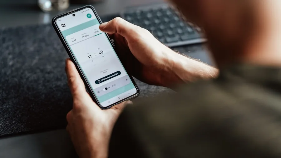user adjusting mobile app appearance settings