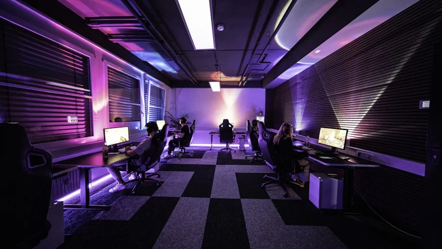 video game development studio environment