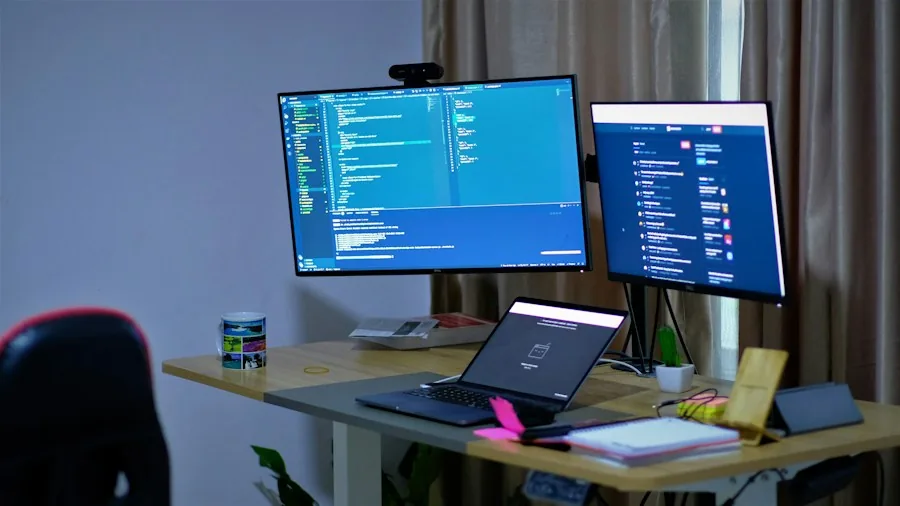 video game development studio office workspace