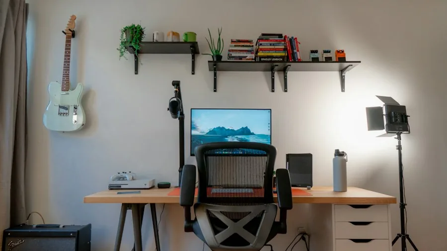 video game development studio workspace