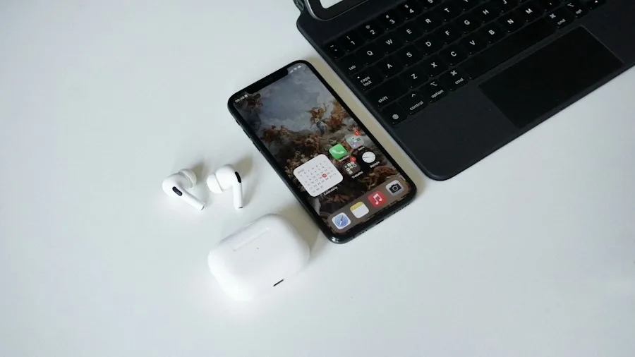 wireless earbuds modern smartphone setup